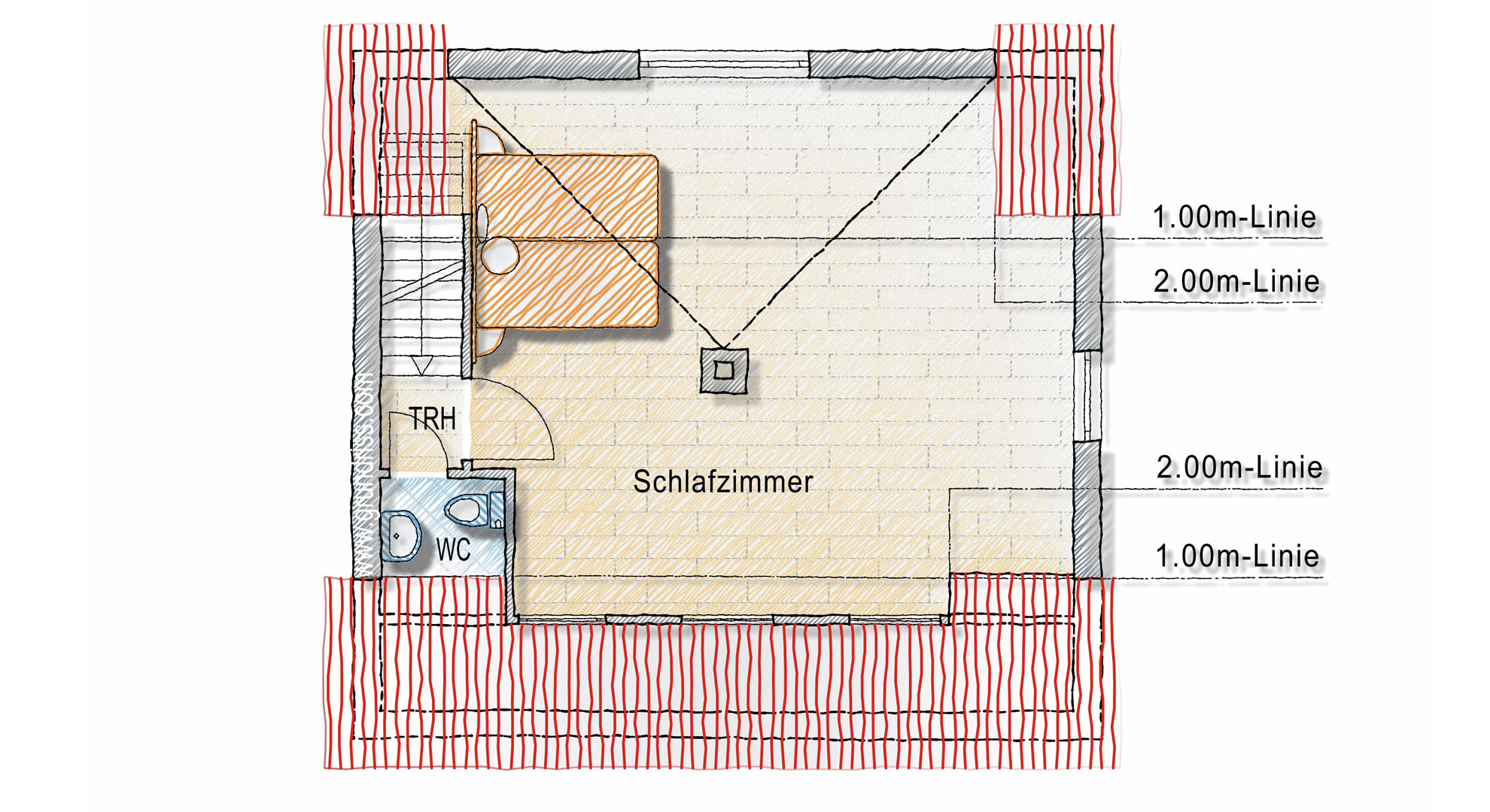 Betzdorf-Scheuerfeld: Modernisiertes EFH mit "inneren Werten", Grundriss - Dachgeschoss - 29 m²